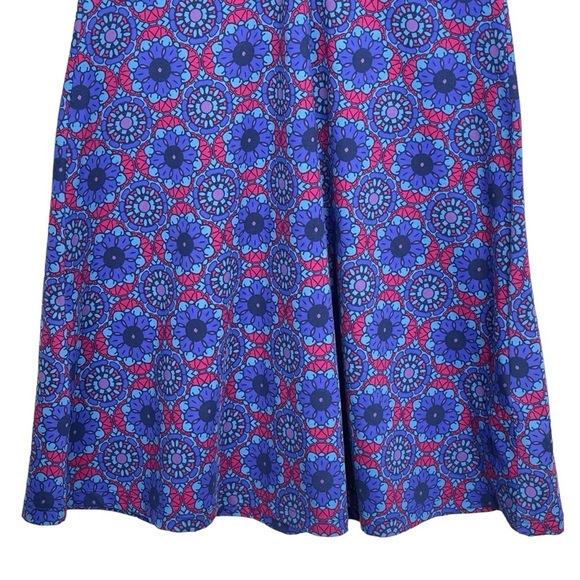 Title Nine Dress Small Twist Front Geometric Print Fit Flare Knee Length Stretch - Picture 5 of 10